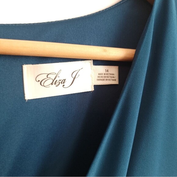 Eliza j Faux Wrap Ruffle Drapey Mini Dress NWT - Picture 11 of 16